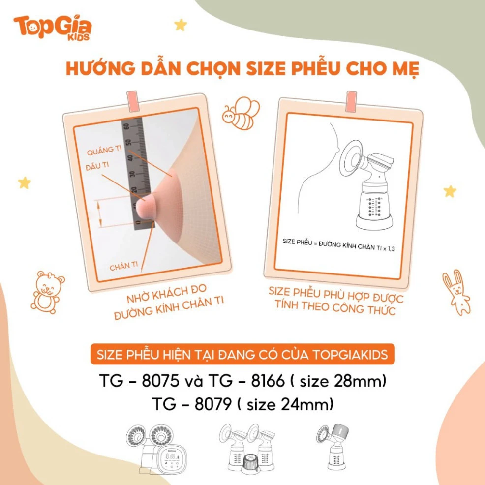 Máy hút sữa điện đôi TG - 8166 cao cấp TOPGIAKIDS không dây, đa chế độ massage êm ái.