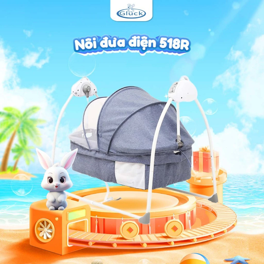 Nôi Điện Ru Ngủ Gluck Model-518R, Lựa Chọn Hoàn Hảo Cho Giấc Ngủ Của Bé